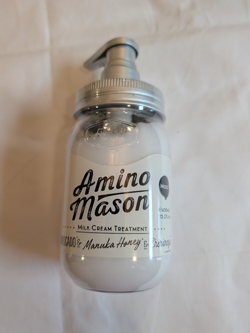 Amino Mason Moist Milk Cream Hair Treatment 450ml - Made in Japan